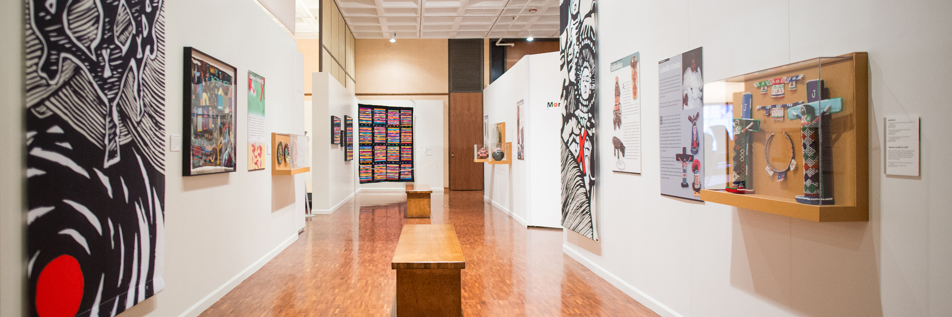 Art on display in the Mathers Museum.